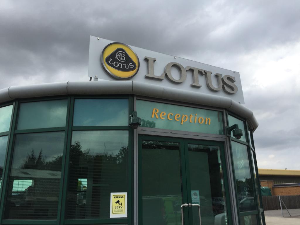 the_sign_box's tweet photo. New entrance sign for @grouplotusplc fitted today. http://t.co/UuBCu8LaG1