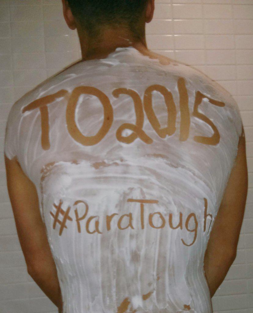 The Swimmers are getting ready (Shaving Time)!!! #PARATOUGH #CDNParalympics #SwimmingCanada #TO2015 #CIBCTeamNext