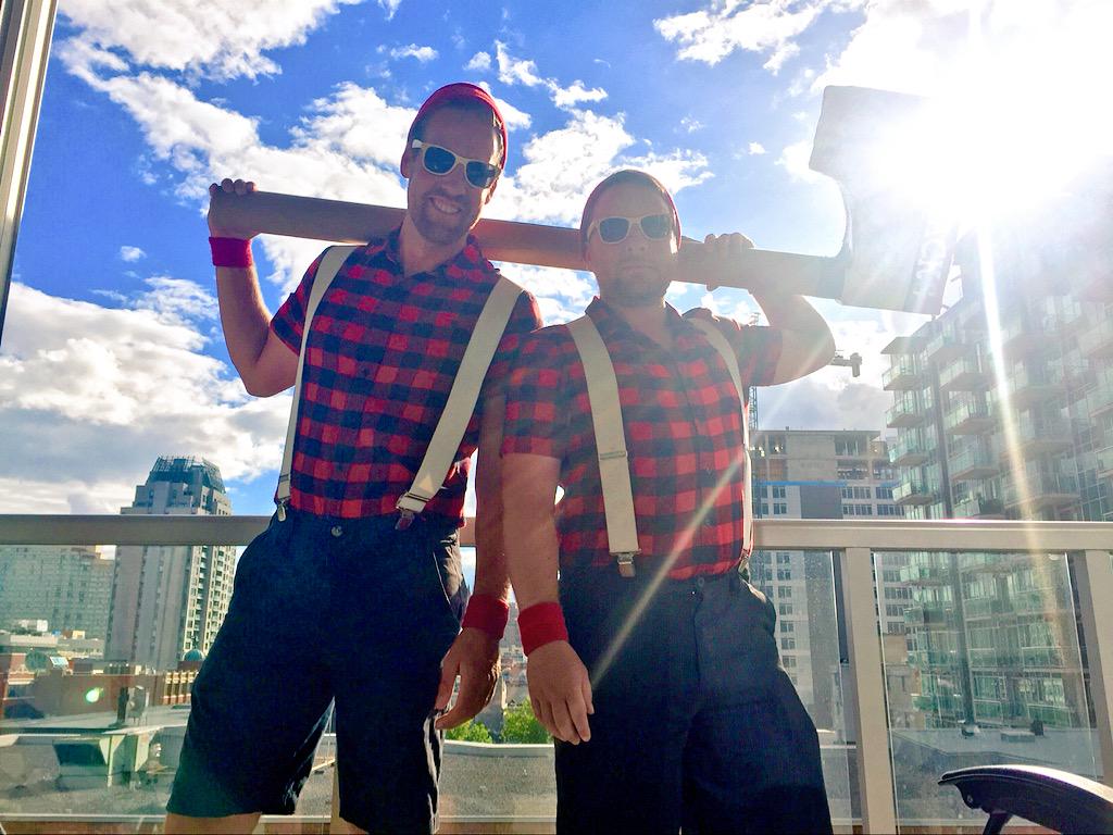 LumberJoes's tweet photo. A big @REDBLACKS game like tonight calls for a big axe! #MoveThoseSticks #BringTheNoise #PaintItPlaid #CFLGameDay http://t.co/ZnSDpWGA3k
