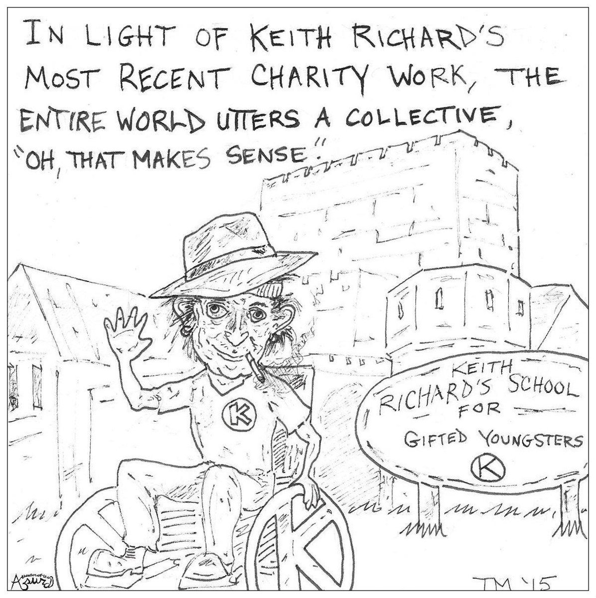 theaterabsurd's tweet photo. Have a great #weekend!! #TheateroftheAbsurd #dailydoodle #comics @RollingStones #KeithRichards @XMenMovies #ProfK http://t.co/SZjcjNIssf