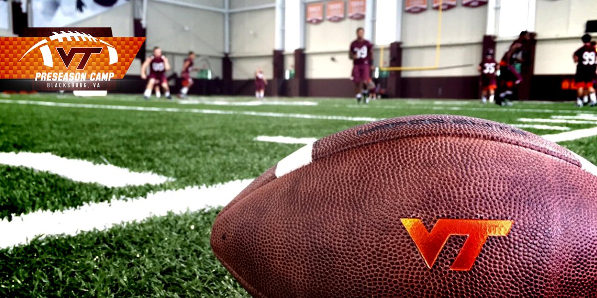 thomasguerry's tweet image. Day 1 ✔️ Great to get back out on the field!

#Hokies
#VTCampLife