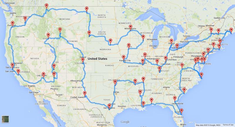 stanleyk13's tweet photo. Scientists have called this the perfect road trip. Just start in your state and follow the map. So, who's in? http://t.co/ZQAy4wiRfA