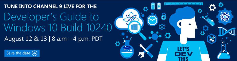 Save the date! Join <a href="/andy_wigley/">Andy Wigley</a> &amp; <a href="/shenchauhan/">Shen Chauhan</a> for a tour of the #Windows10 dev platform msft.it/6019B1QqZ