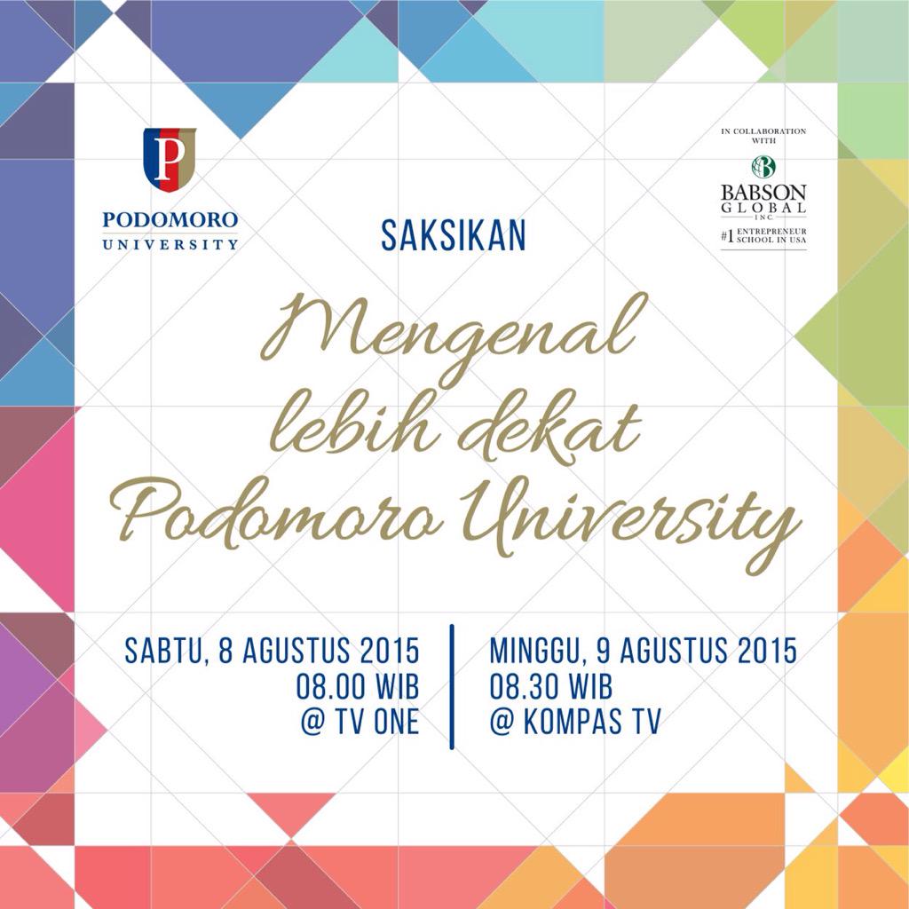 AnandaWondo's tweet photo. “@PodomoroUniv: Saksikan bagaimana serunya belajar di Podomoro University di Stasiun TV Kesayangan Anda! http://t.co/e8ehV0dd1u”