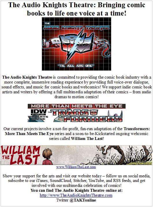TAKTonline's tweet photo. You can find #TAKT at @CharComiCon this Sunday! #AudioKnights @williamthelast #WilliamTheLast #MTMTE http://t.co/9bRqcYEAdU