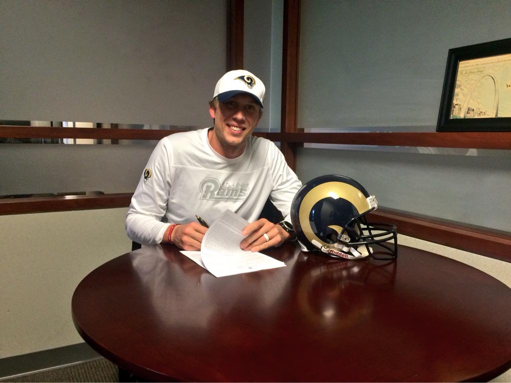 RamsNFL's tweet photo. Coach Fisher announces quarterback @NFoles_9 has signed a two-year extension with the team. #FolesFriday http://t.co/ShE0SajbGy