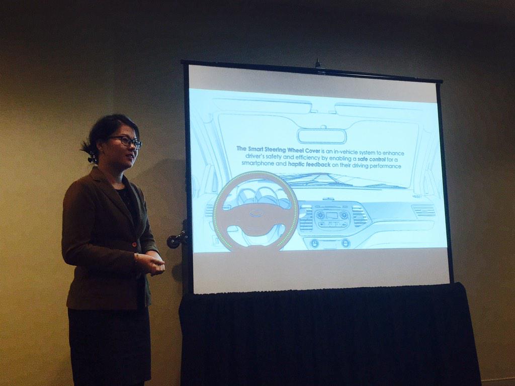 EmiLouPucci's tweet photo. @ellacino nice work on How to improve the safety of drivers! #hcii2015 http://t.co/36eTIzCtKH