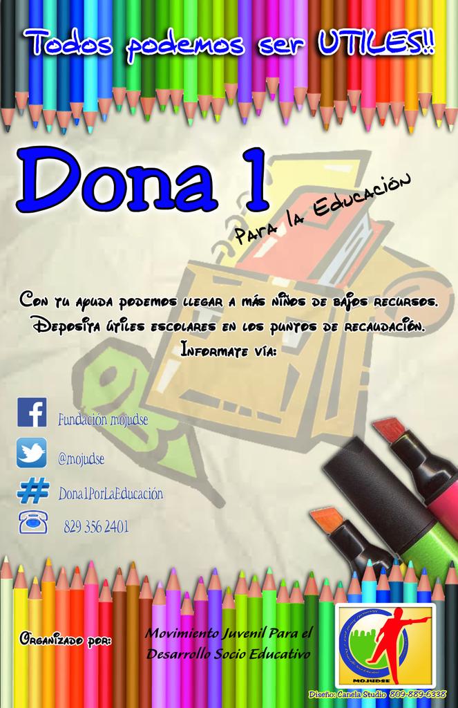 MOJUDSE's tweet photo. Tú puedes ser parte de ésta noble causa,  ven,  acercate y contribuye #Dona1PoLaEducación http://t.co/H7OHVqtjnL