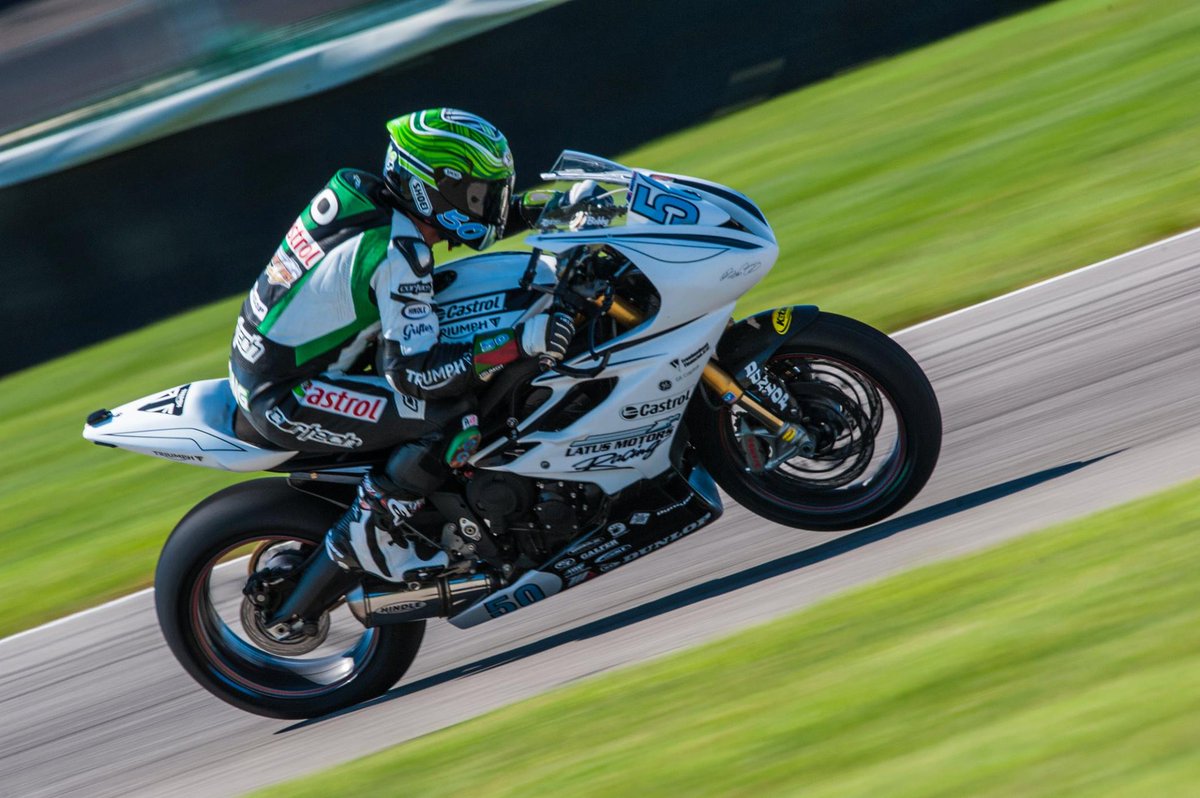 Who set the pace today in @MotoAmerica1 Supersport? <a href="/LatusMotorsRace/">Latus Motors Racing</a> rider <a href="/BobbyFong50/">Bobby Fong</a> on the #Daytona675R.