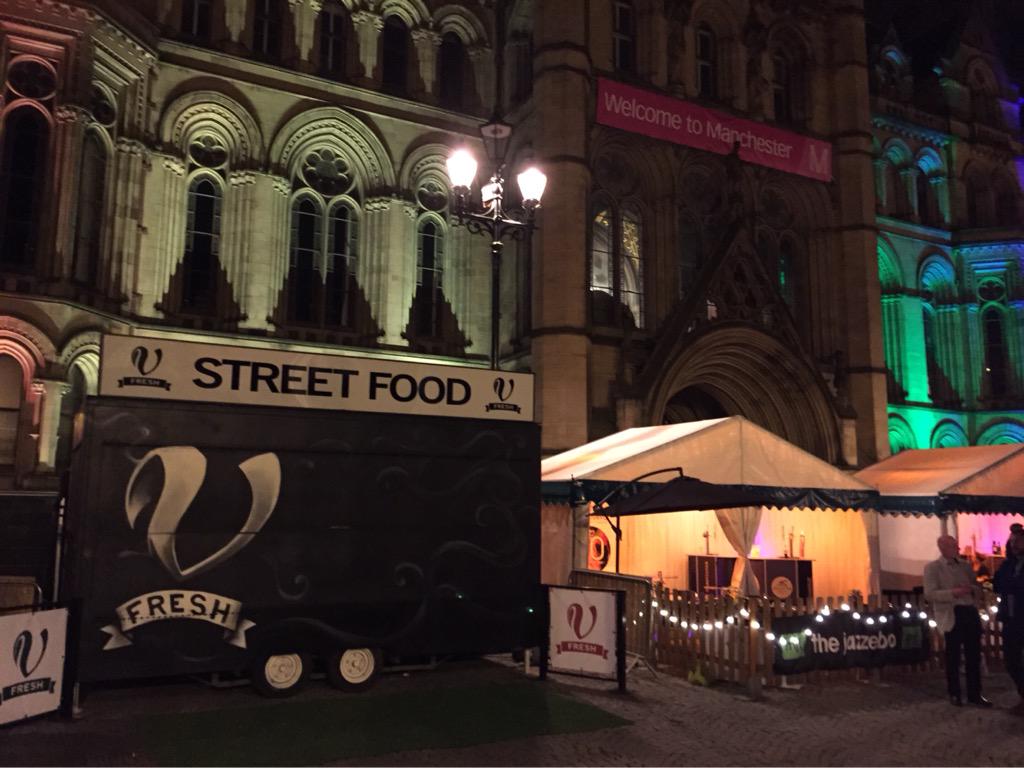 VFreshFood's tweet photo. Goodnight @ManJazzFest and @GoGo_Penguin - thx, you jazzed it up this evening! Look fwd to @riotjazz tomorrow! http://t.co/vRU2TDrajt