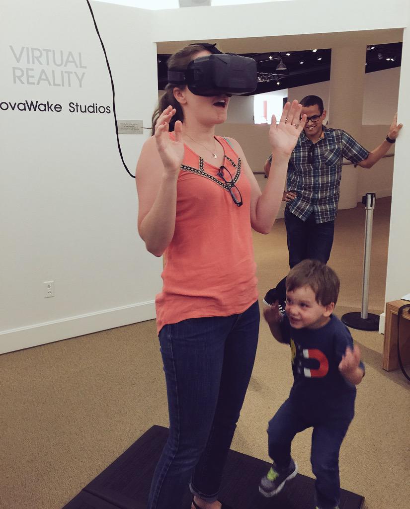 NovaWakeStudios's tweet photo. Thanks for playing @lindseyathome ! You and your son were so animated :) #VRatMAC #YourMAC http://t.co/J1PvAONEdX