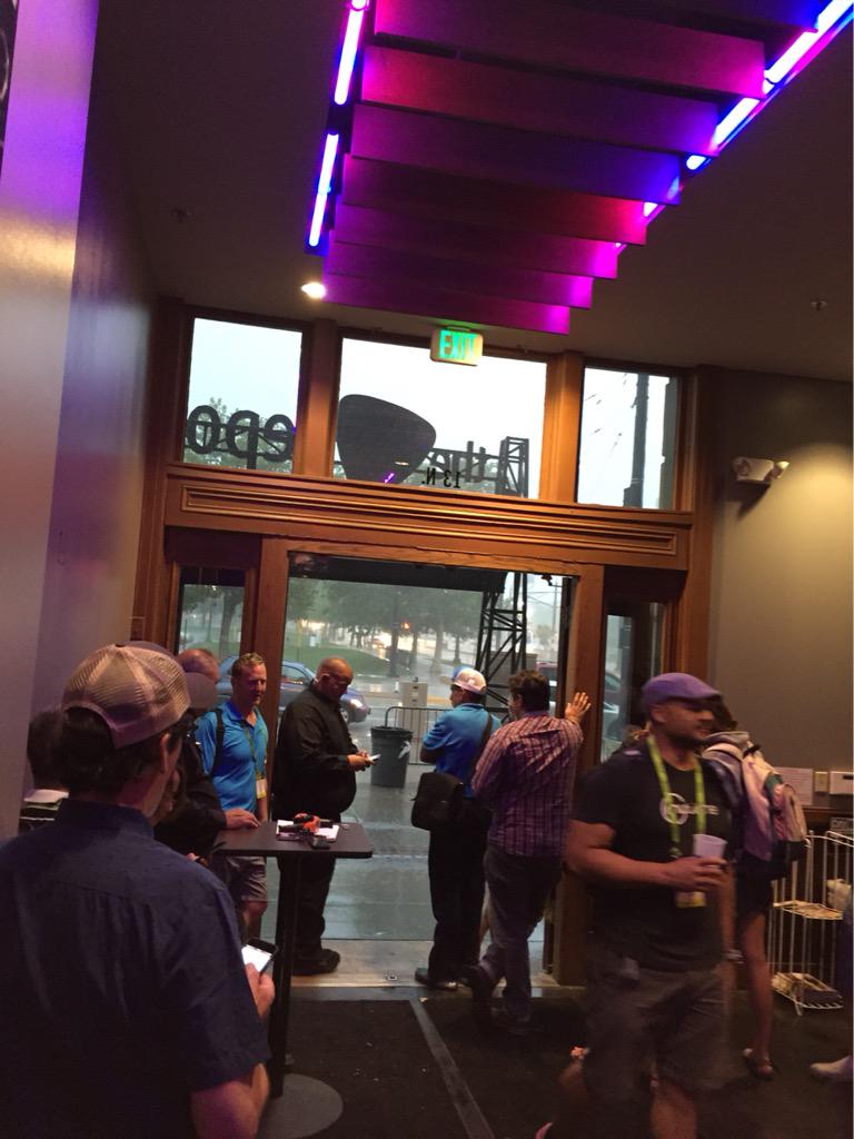 LoadedGear's tweet photo. #or show street party under water @OutdoorRetailer http://t.co/pPKyyZYR6f