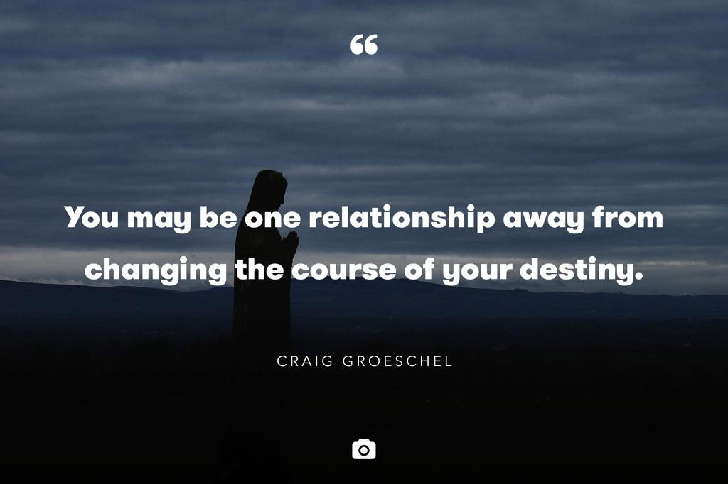 unsplash's tweet photo. “You may be one relationship away from changing the course of your destiny.” —@CraigGroeschel #gls15 http://t.co/PU2lG7g7m9