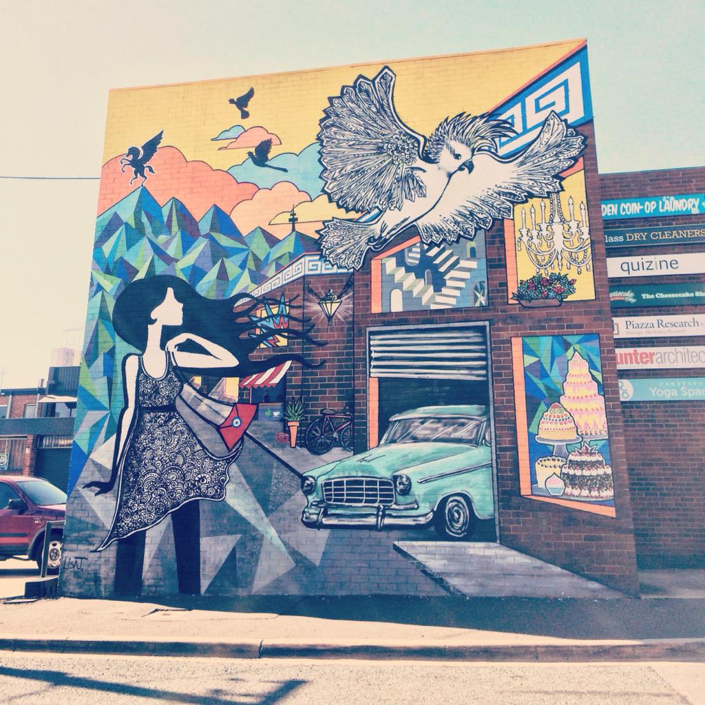 Also finally got to see the huge mural by Canberra artist Lisa Twomey on Divine Cct #canberra #streetart