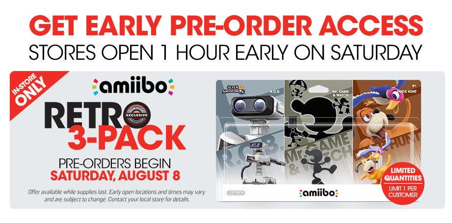 AmiiboNews's tweet image. Good luck to those on the hunt for the Retro 3-Pack tomorrow! See you in line!  nintendoinquirer.com/2015/08/retro-…