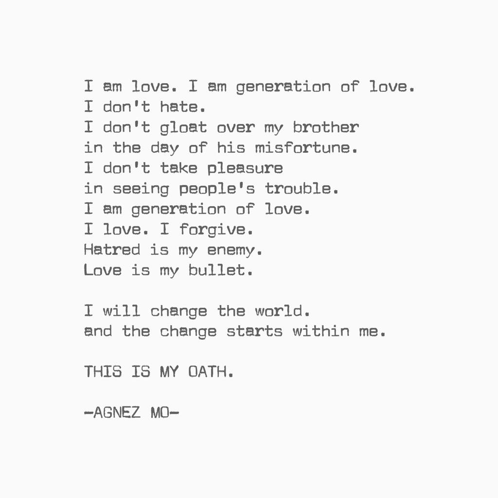 #AGNEZMO #generationoflove #oath #thisismyoath #love #forgiveness