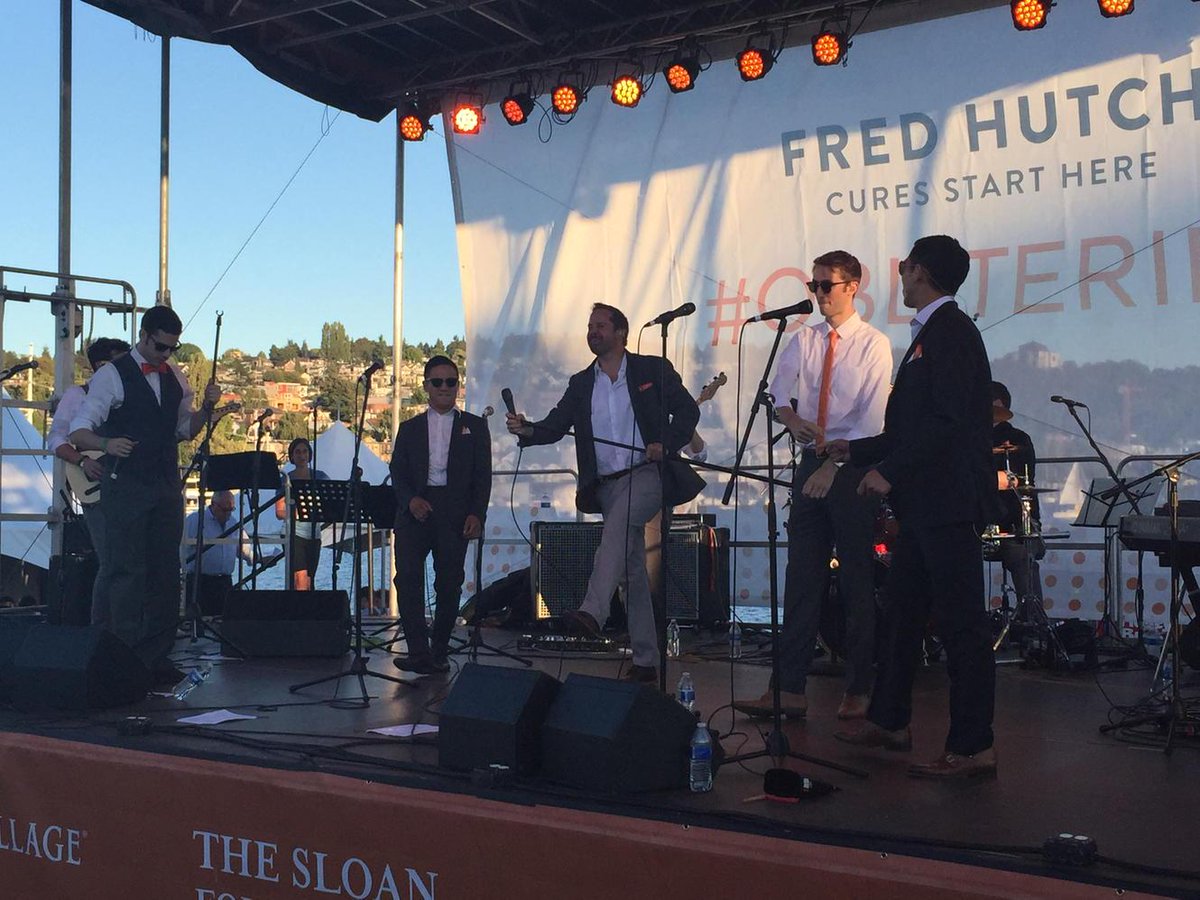 fredhutch's tweet photo. The Gentlemen ramp up the kickoff party for @Obliteride http://t.co/U6zVqy82h1