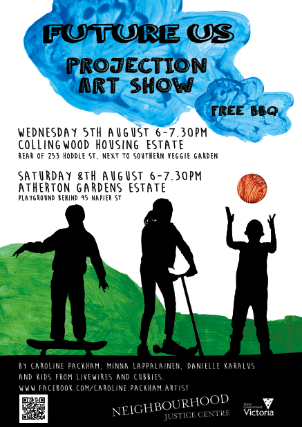VicGovDHS's tweet photo. Nothing to do tonight? Check out the art projection at Fitzroy housing estate. http://t.co/Hoq3B0tgIc