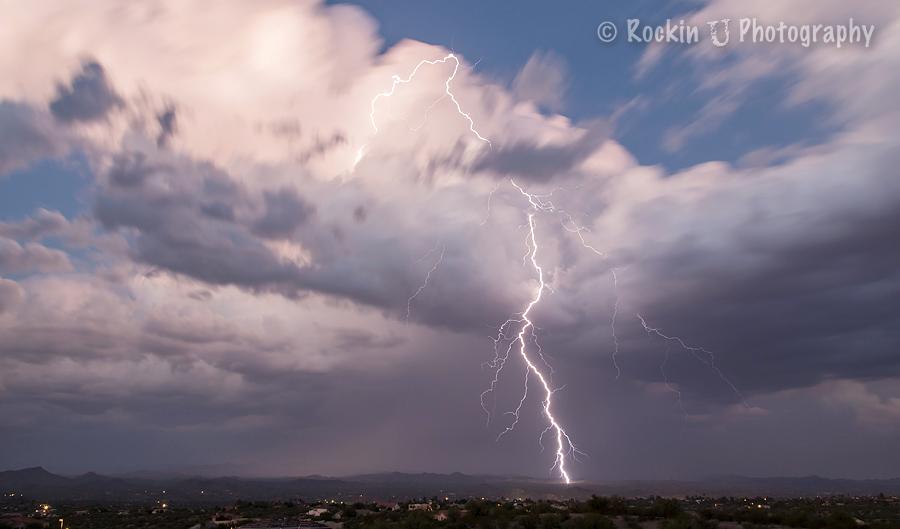 #Lightning strike over #Wickenburg! #AZmonsoon #monsoon2015