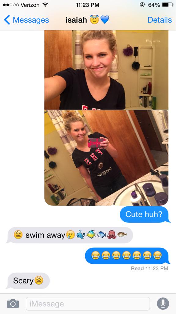courtneydelph_'s tweet photo. Publicly embarrassing myself because his response cracks me up π #findingnemoreference http://t.co/a9LIcFTUiQ