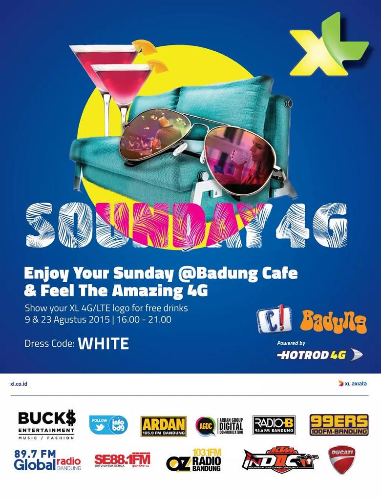Minggu ini kita nongkrong di <a href="/badung_cafe/">konyot</a> yuk, tunjukkin logo XL 4G LTE di handphone km FREE soft drink, come on guys