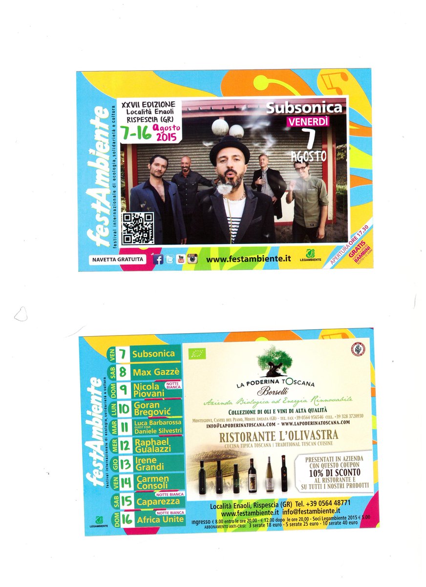 PoderinaToscana's tweet image. Gli eventi di @Festambiente a Grosseto in collaborazione con @PoderinaToscana