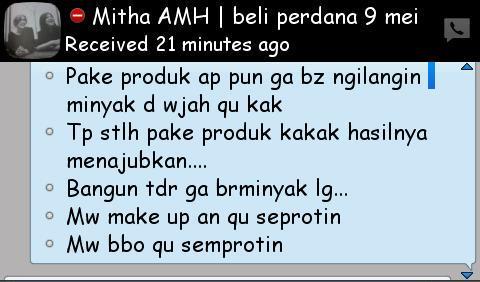 New Testimoni! Yuk order mumpung lagi ada promo.. Invite pin BB: 2A787D3B / call : 085777655153