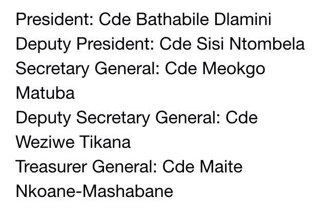 TtMoafrika's tweet image. Congrats to the newly-elected Leadership of the @ANCWomensLeague ! #Mbokodos