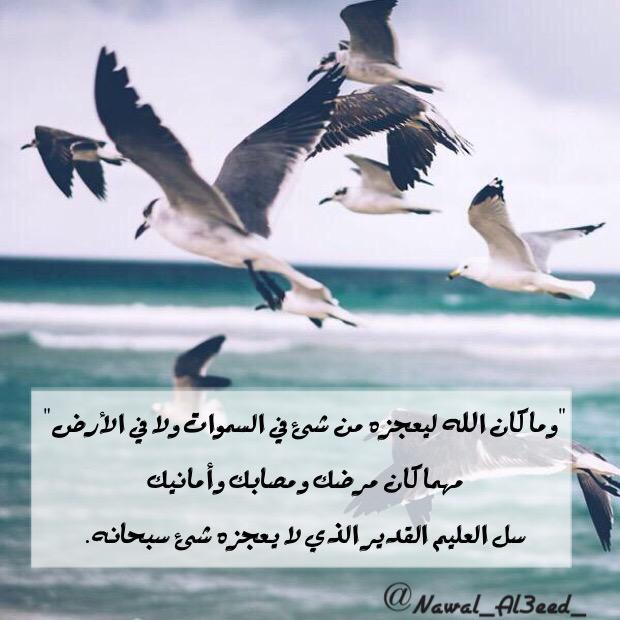 أ د نوال العيد V Twitter وما كان الله ليعجزه من شئ في السموات ولا في الأرض مهما كان مرضك ومصابك وأمانيك سل العليم القدير الذي لا يعجزه شئ سبحانه