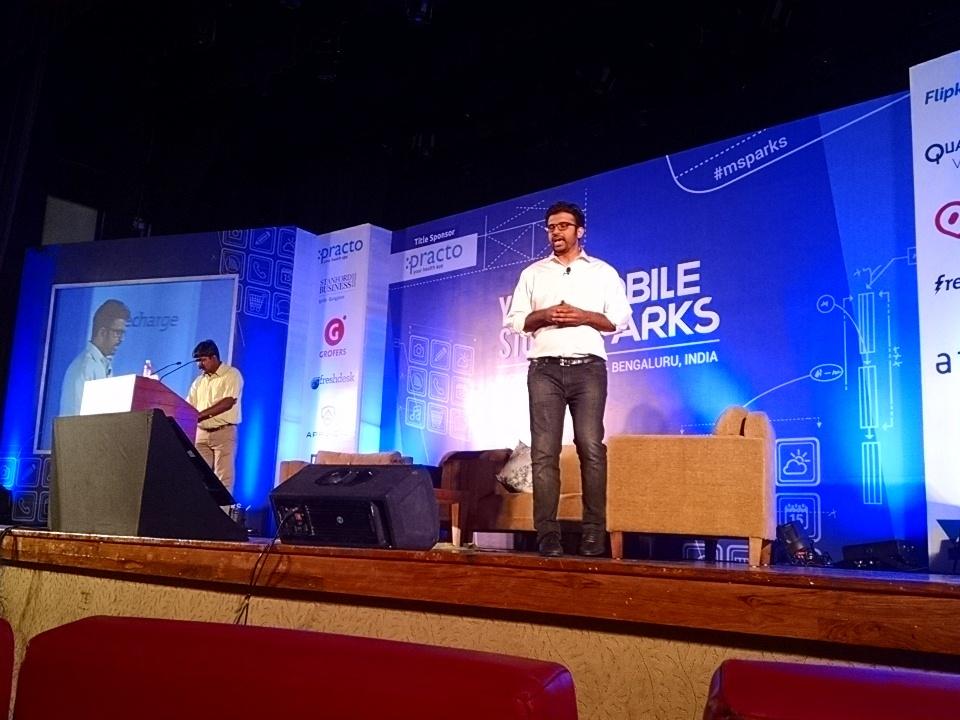 YourStoryCo's tweet photo. It's @shashanknd Founder,CEO, @practo speaking at #msparks 2015 #bangalore http://t.co/9JxOratlZl