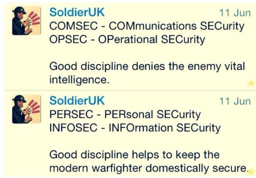 SoldierUK's tweet image. Good SECs, can keep you &amp;amp; those around you safe online 

• #OpSec
• #PerSec
• #InfoSec
• #ComSec