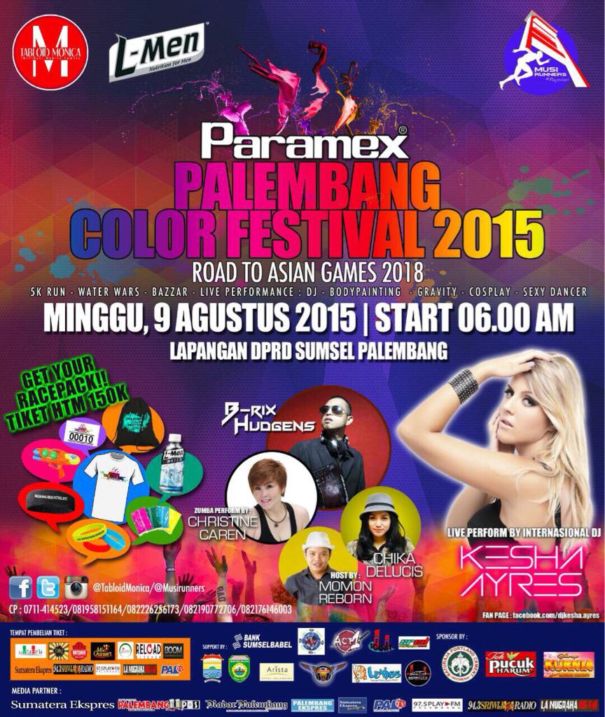 LMen's tweet photo. Acara #PLGColorFest15 akan berlangsung bsk, di Lap DPRD Sumsel Palembang, akak bnyk keseruan dan L-Men Water Zone ;) http://t.co/s9pHPAf2Zy