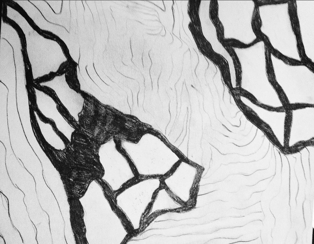 plpglassware's tweet photo. #drawingaugust #seacurrents #rocks #flow #strata #channels http://t.co/WUgeW9Arma