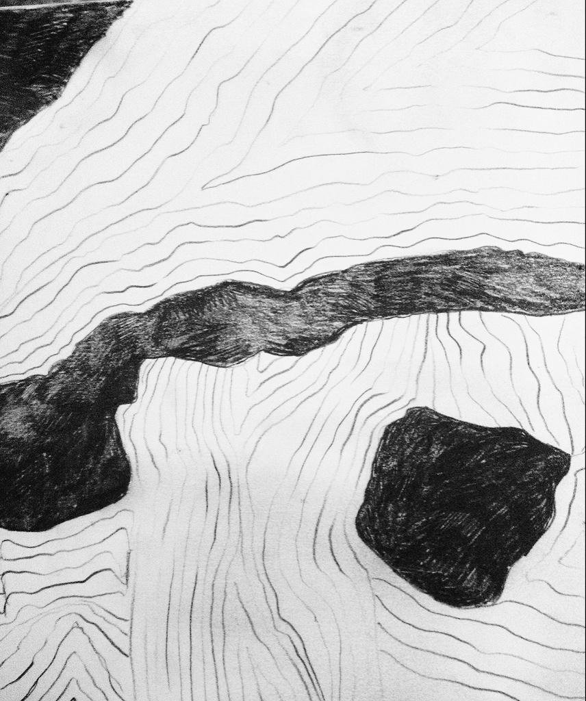 plpglassware's tweet photo. #drawingaugust #seacurrents #rocks #flow #strata #channels http://t.co/WUgeW9Arma
