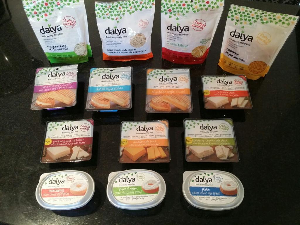 Daiya Cheese products available soon in South Africa! So exciting!Samples have arrived #AuroraIncFoods #vegan #Daiya