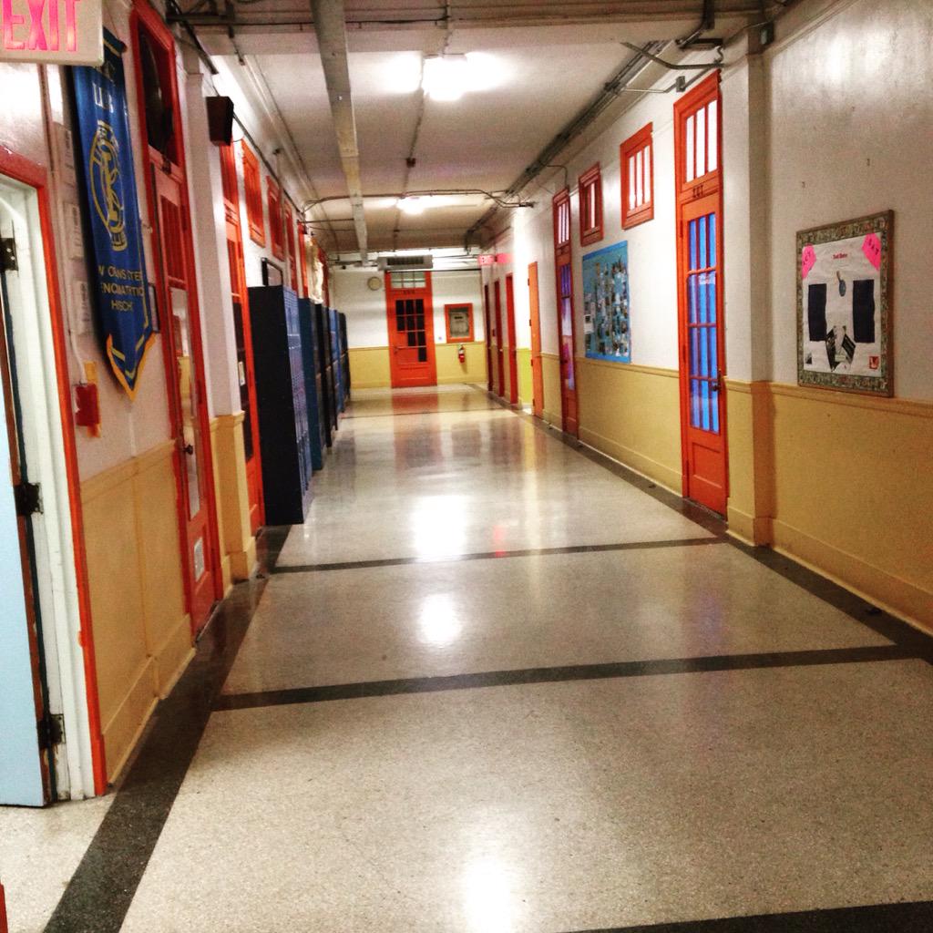 SciHighNOLA's tweet photo. Up early in the morning, getting ready. Hallway won't be empty for long #nautilus #noscihigh #mondayscoming http://t.co/yGAUA0LRs8