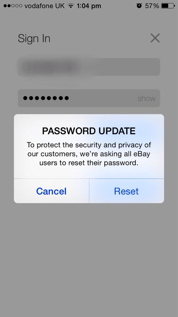 CruisingComet's tweet photo. @AskeBay @eBay Come on people there must be loads of you here that use eBay! Has anyone else received this pop up? http://t.co/TaBnen0XAf