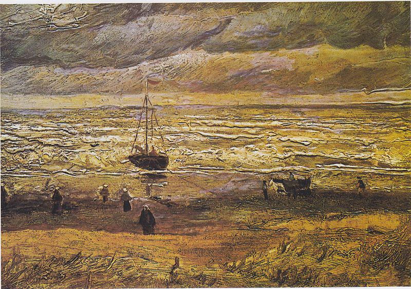 MarinaWorks_com's tweet photo. #VanGoghWorks | Scheveningen beach in stormy weather Aug 1882 stolen 2003 http://t.co/Nq1OUPDbTs