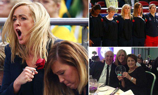 DailyMailUK's tweet photo. Neville Neville's daughter Tracey roars on England netball team 24 hours after father's death http://t.co/AUdnygRxZi http://t.co/VHXF904Kwx