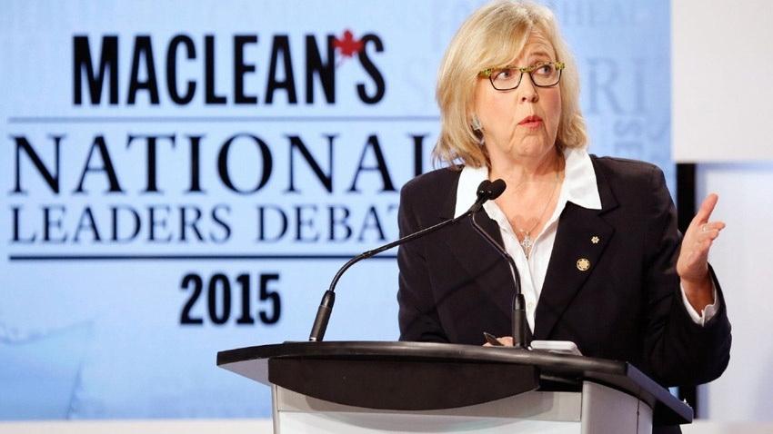 JimHarris's tweet photo. @ElizabethMay Outshines Harper in Leaders Debate Declares UK Guardian #elxn42 #macdebate #cdnpoli http://t.co/EUfRZcT12i