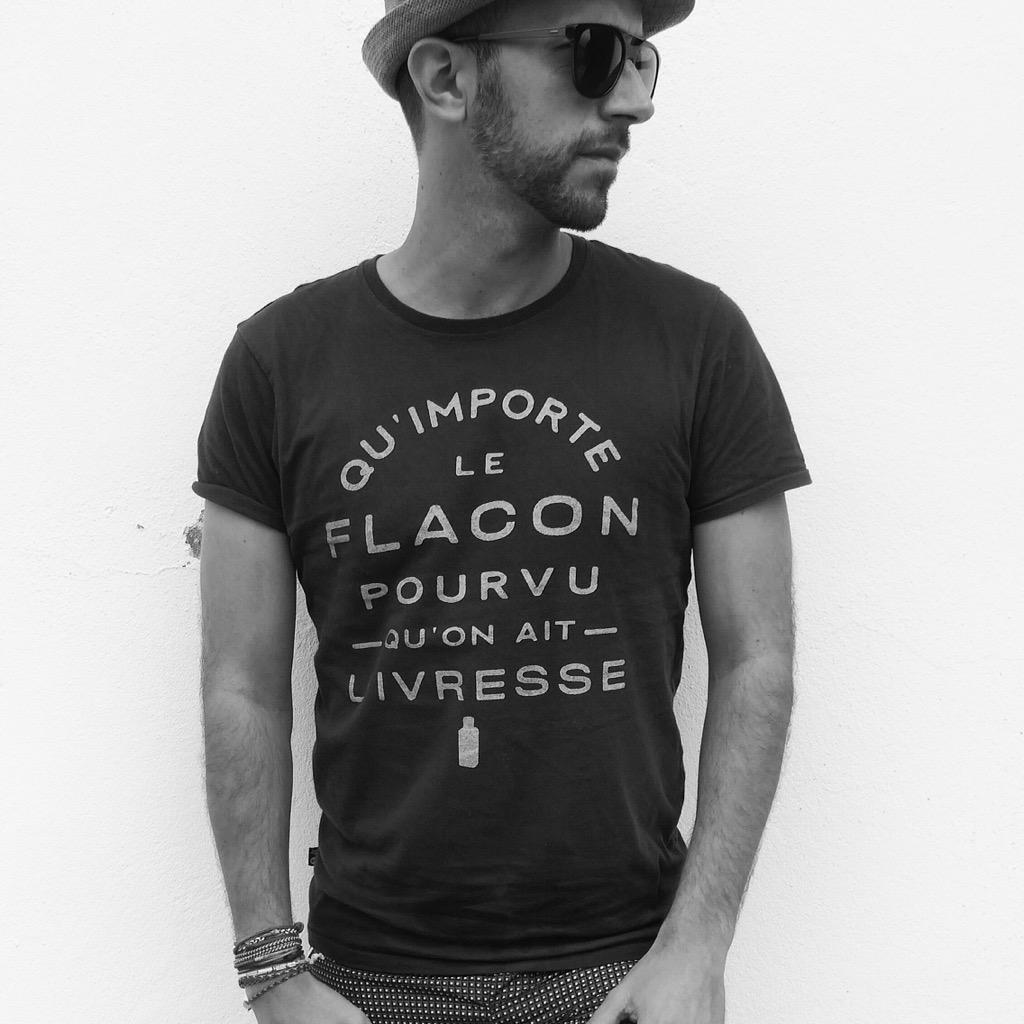 theparisianman's tweet photo. #moodoftheday: "Qu'importe le flacon, pourvu qu'on ait l'ivresse". My new tee by @StepArtLabel. #stepartlabel http://t.co/aGLtCQtgKM