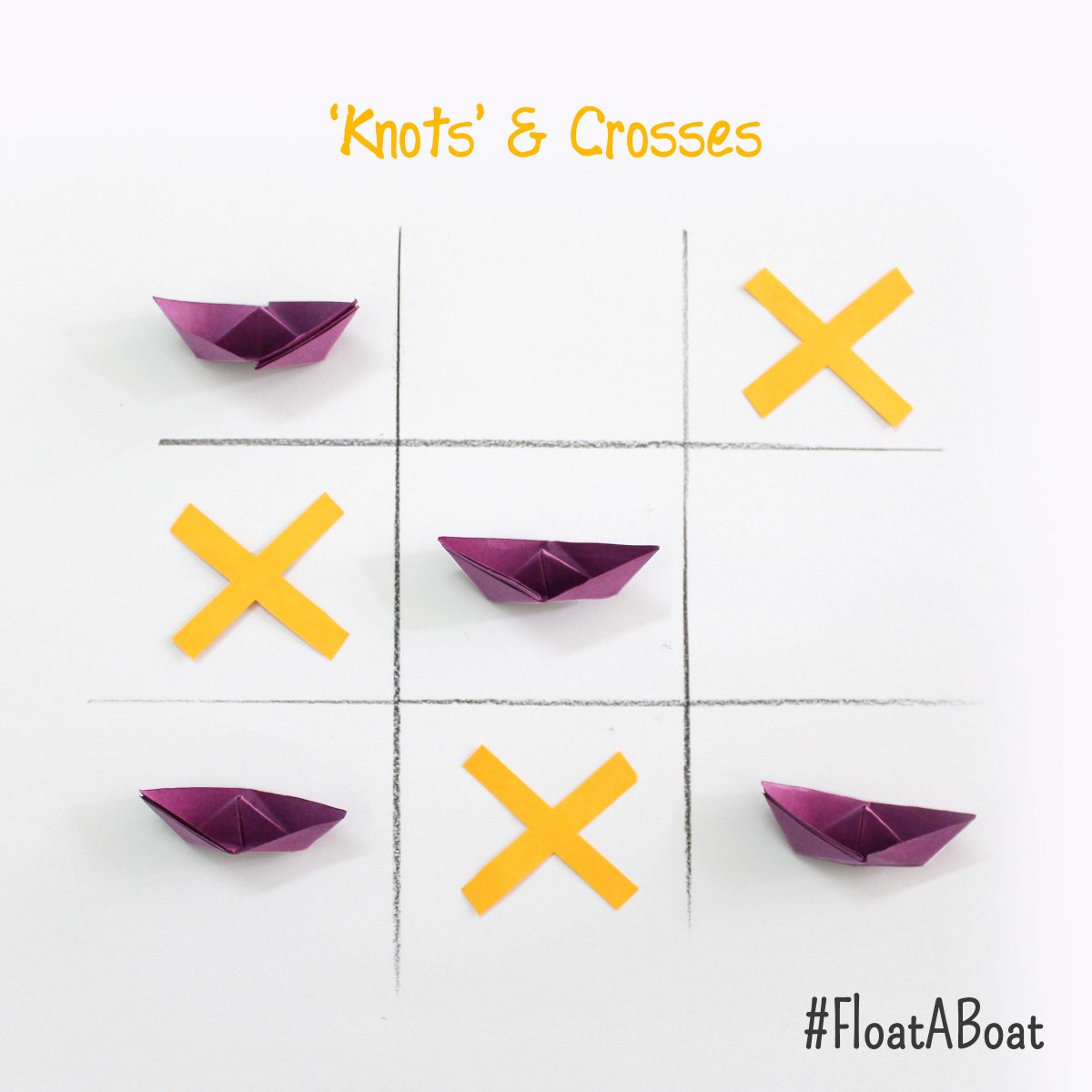paperboatdrinks's tweet image. Hope you're "knot" too "cross" that we couldn't resist this pun.

#FloatABoat #TicTacToe #NaughtsAndCrosses #XsOs