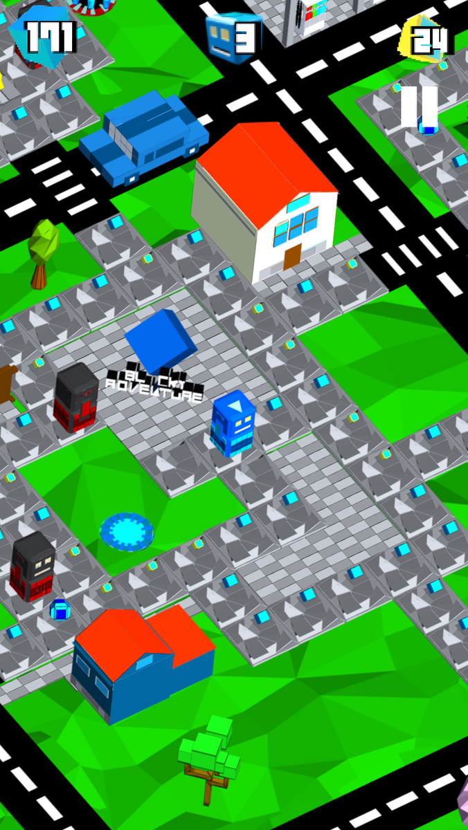 AdventureBlocky's tweet image. #BlockyAdventure #mobilegame #android Watch out for cars... too! :)