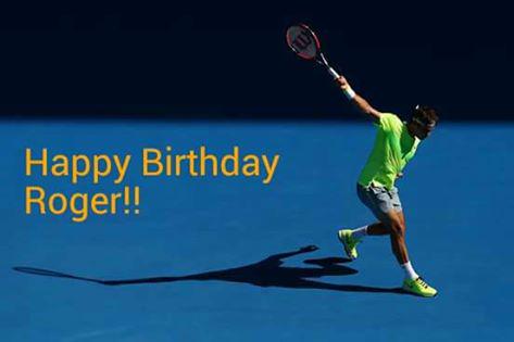 Happy birthday to Roger Federer. 34 and young Pic - pratik sant 