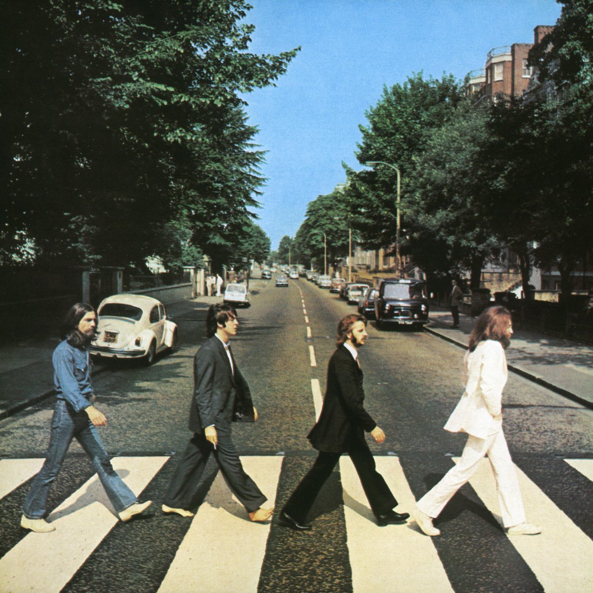AbbeyRoad's tweet image. 46 years ago. 11.30am. Friday 8th August, 1969. The Beatles stop traffic for six images on the Abbey Road crossing...