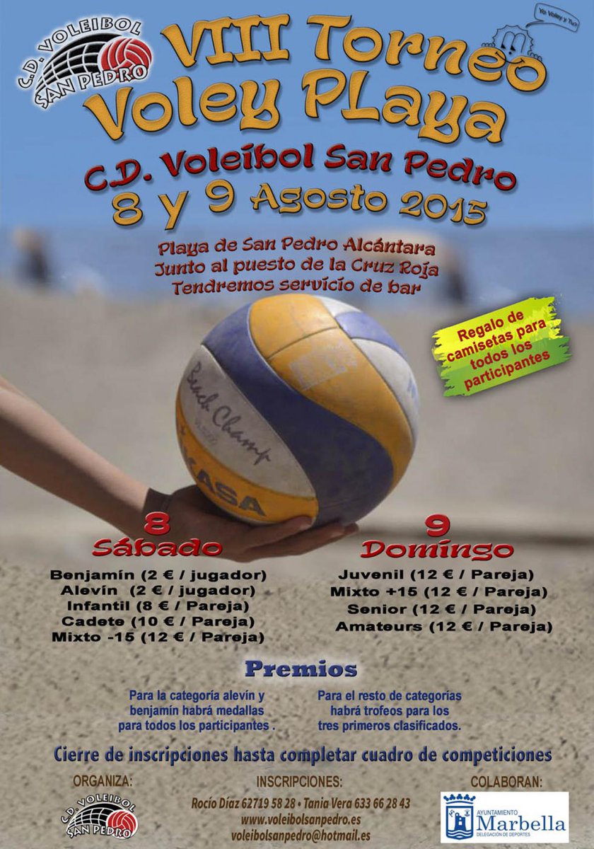 marbella-sanpedro (@marbellasanpedr) on Twitter photo VIII Torneo de Voley Playa
marbella-sanpedro.com/viii-torneo-de…
<a href="/VoleibolSnPedro/">VOLEIBOL SAN PEDRO</a> <a href="/spemprende/">San Pedro Emprende</a> <a href="/nuevo_reino/">Nuevo Reino</a> <a href="/VoleyplayaESP/">Voley-Playa ESP</a> VIII Torneo de Voley Playa
marbella-sanpedro.com/viii-torneo-de…
<a href="/VoleibolSnPedro/">VOLEIBOL SAN PEDRO</a> <a href="/spemprende/">San Pedro Emprende</a> <a href="/nuevo_reino/">Nuevo Reino</a> <a href="/VoleyplayaESP/">Voley-Playa ESP</a>