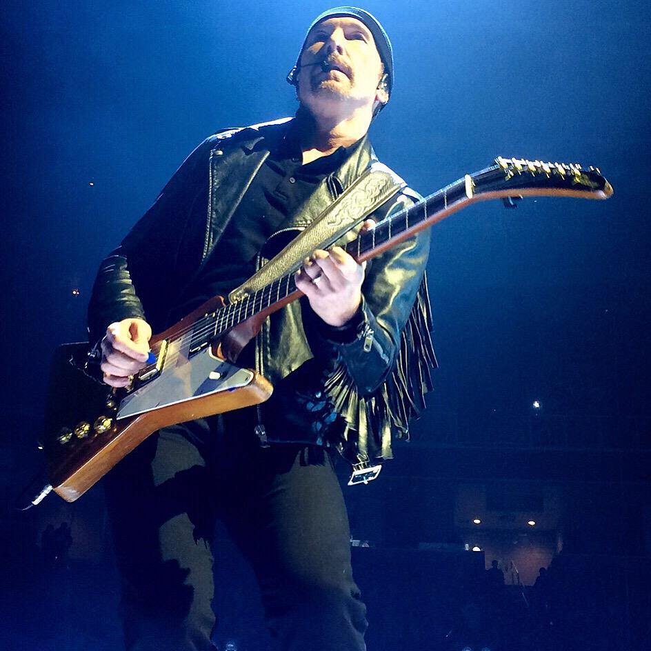 Happy 54th Bday to AMAZING guitarist The Edge, he is gifted/talented/brilliant & I\m so glad I saw him front row    