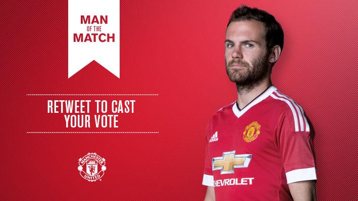 ManUtd's tweet photo. Retweet to vote for Juan Mata as #mufc's Man of the Match v Tottenham. http://t.co/5zbK2Gryhu