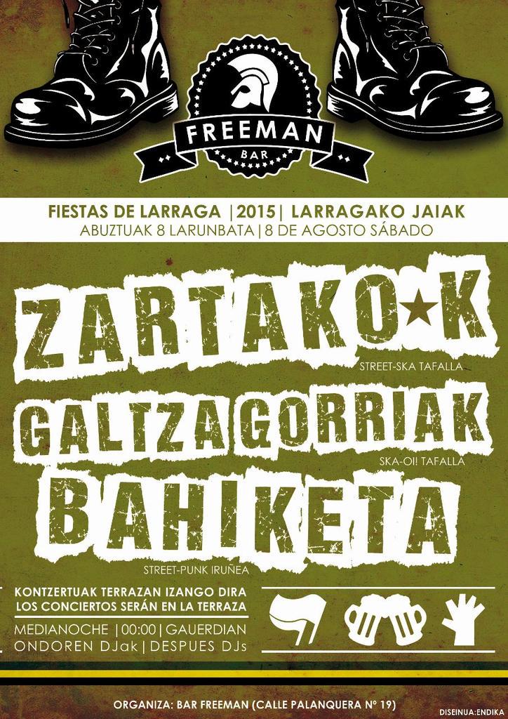 Gaur gaur!!os esperamos en larraga <a href="/Zartako_K/">Zartako-K</a>  <a href="/Bahiketa/">Bahiketa Streetpunk</a>