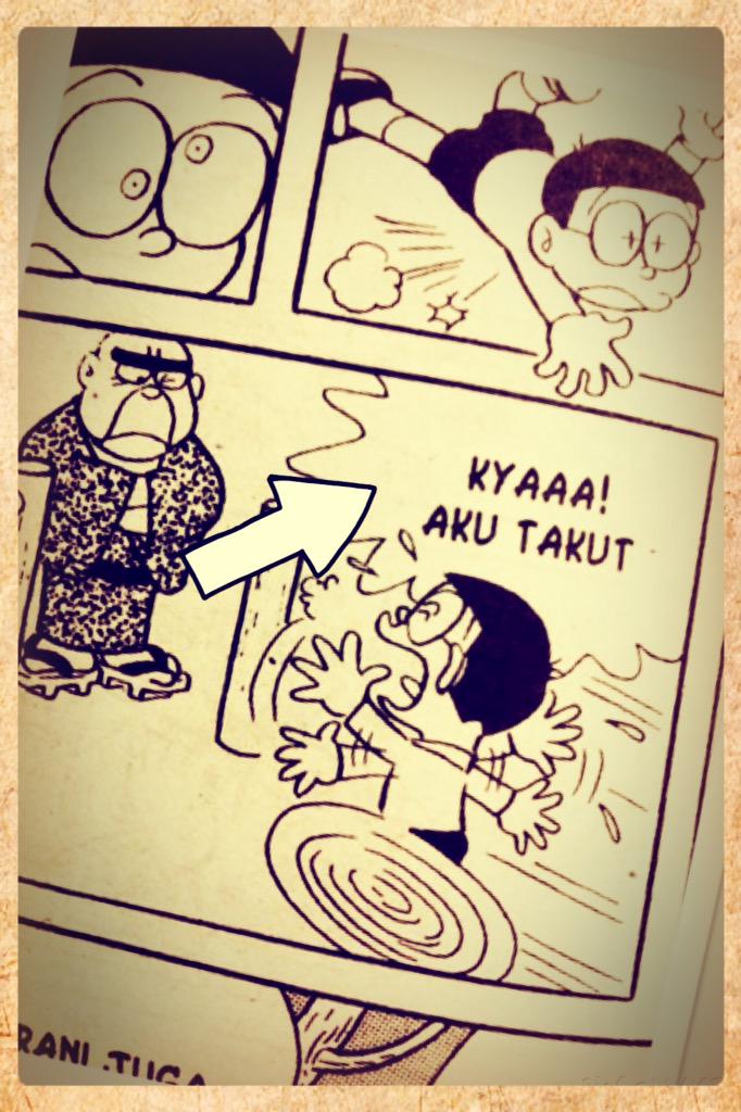 Bahasa_DoraBot's tweet photo. takut「怖い」(kowai)

道具のせいで勝手に足が動くのび太。 https://t.co/fCbscQmA9a